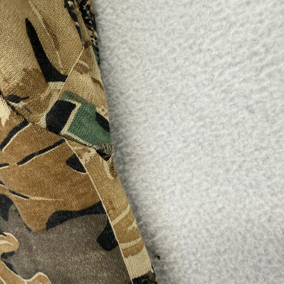 Vintage Camo Shirt Men's Medium Brown Green Advantage made In USA Blank 90s Crew - Picture 6 of 10